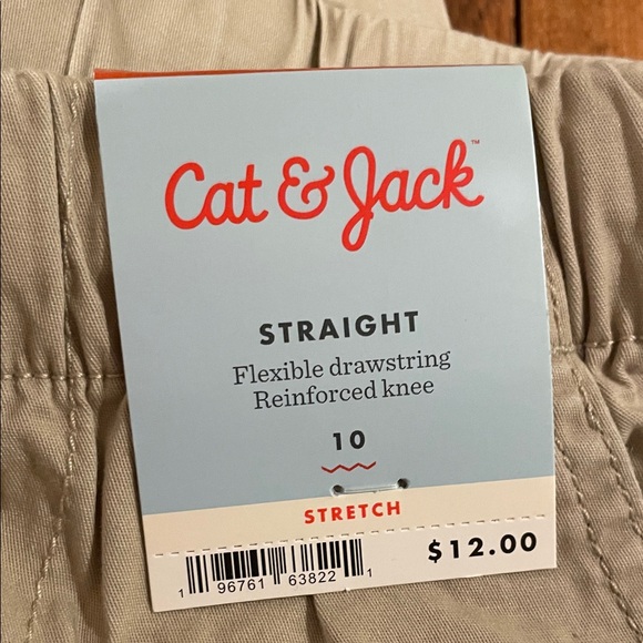 Cat & Jack- 3 Kids Pants with Reinforced Knees, Size 10 - Picture 2 of 6
